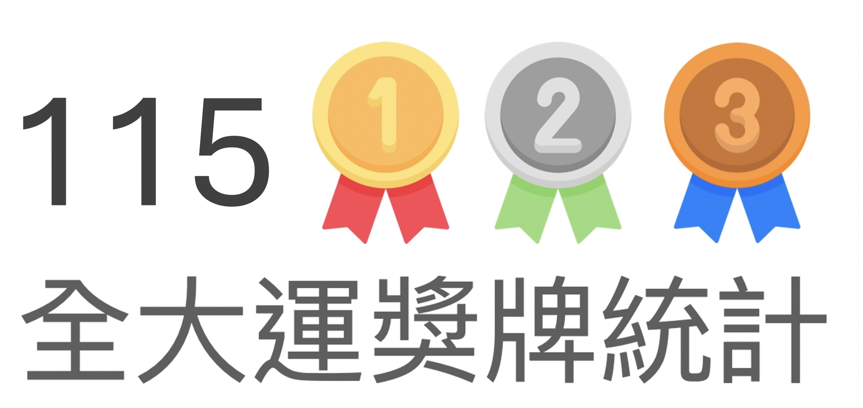 115全大運獎牌統計另開新視窗